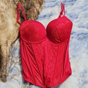 La SENZA Red Lace Bustier